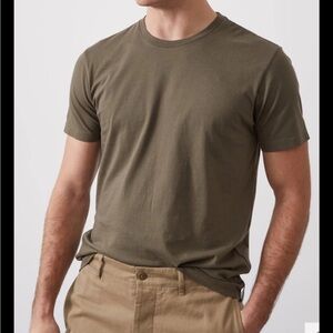 Todd Snyder Premium Jersey Henley Tee Large Made In L.A. NWT Olive Green